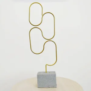 Podpora metalowa do roślin pętle złote