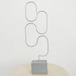 Podpora metalowa do roślin pętle srebrne