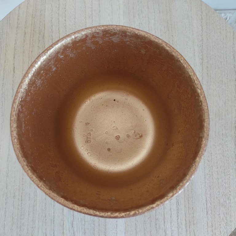 Osłonka ceramiczna na doniczkę Paul miedziana