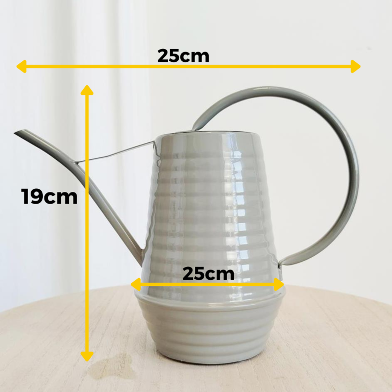 Konewka metalowa szara 0,94l