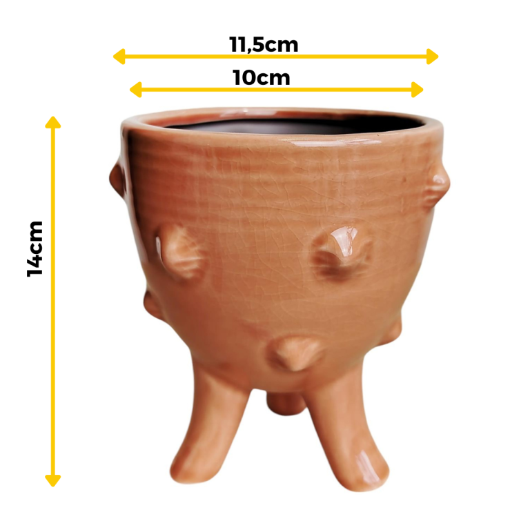Osłonka ceramiczna na nóżkach Jamie łososiowa