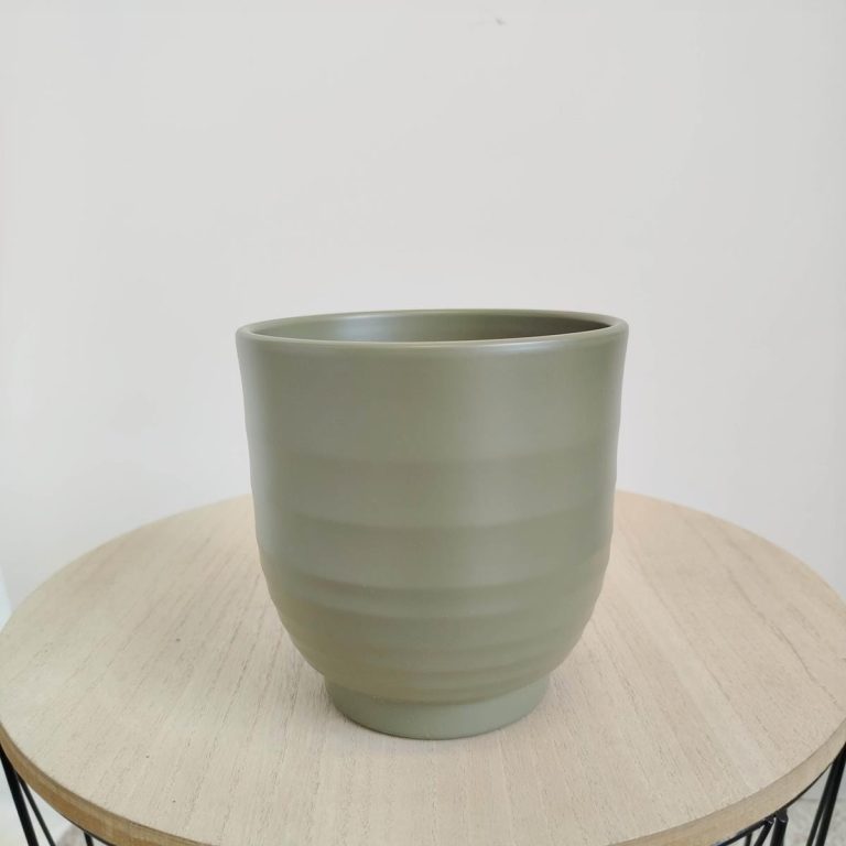 Osłonka ceramiczna Lisa zielona 13,5cm