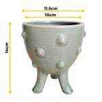 Osłonka ceramiczna na nóżkach Jamie szara