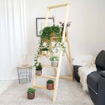 Drewniany regał na kwiaty drabina duża