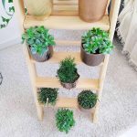 Drewniany regał na kwiaty drabina duża