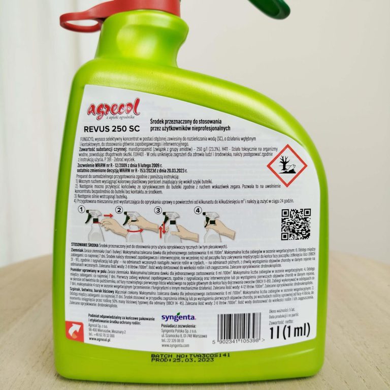Środek grzybobójczy Revus 250 SC na zarazę ziemniaczaną  spray 500ml