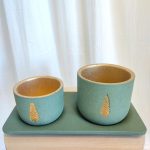 Osłonka ceramiczna okrągła z podstawką zestaw świąteczny