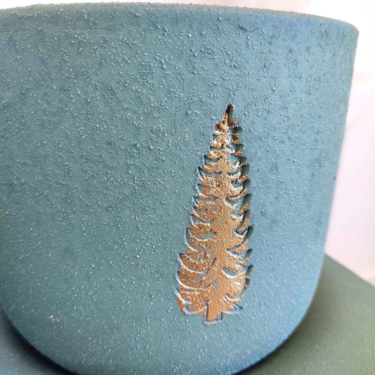 Osłonka ceramiczna okrągła z podstawką zestaw świąteczny