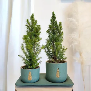 Osłonka ceramiczna okrągła z podstawką zestaw świąteczny