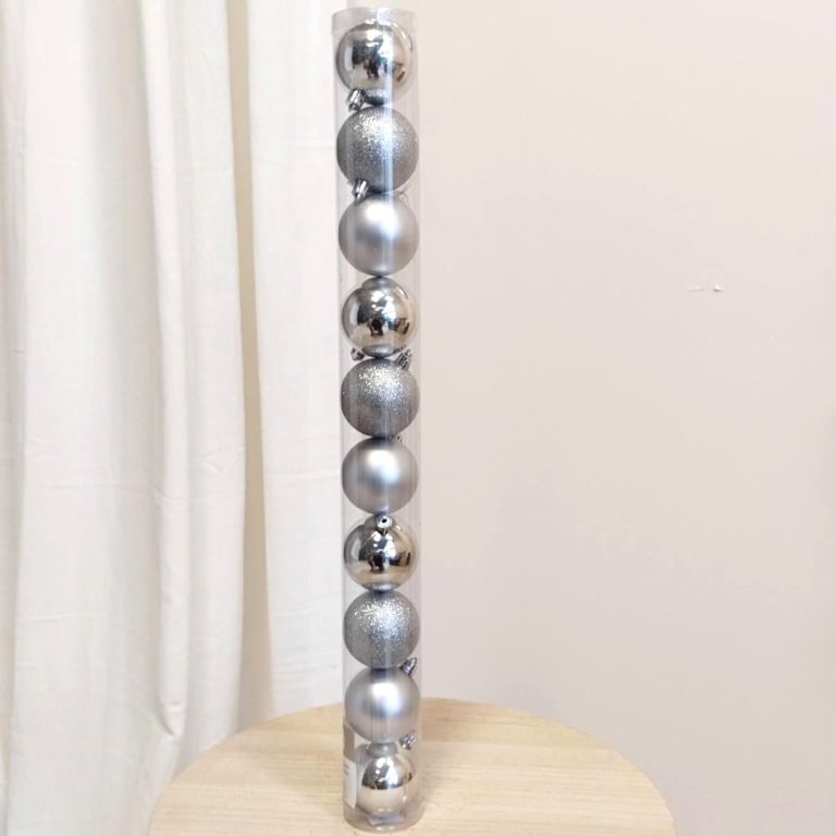 Bombki srebrne mix 10szt