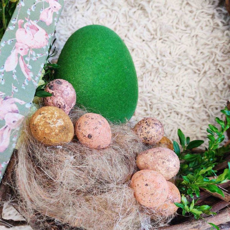 Wianek na drzwi ręcznie robiony Wielkanoc  50cm