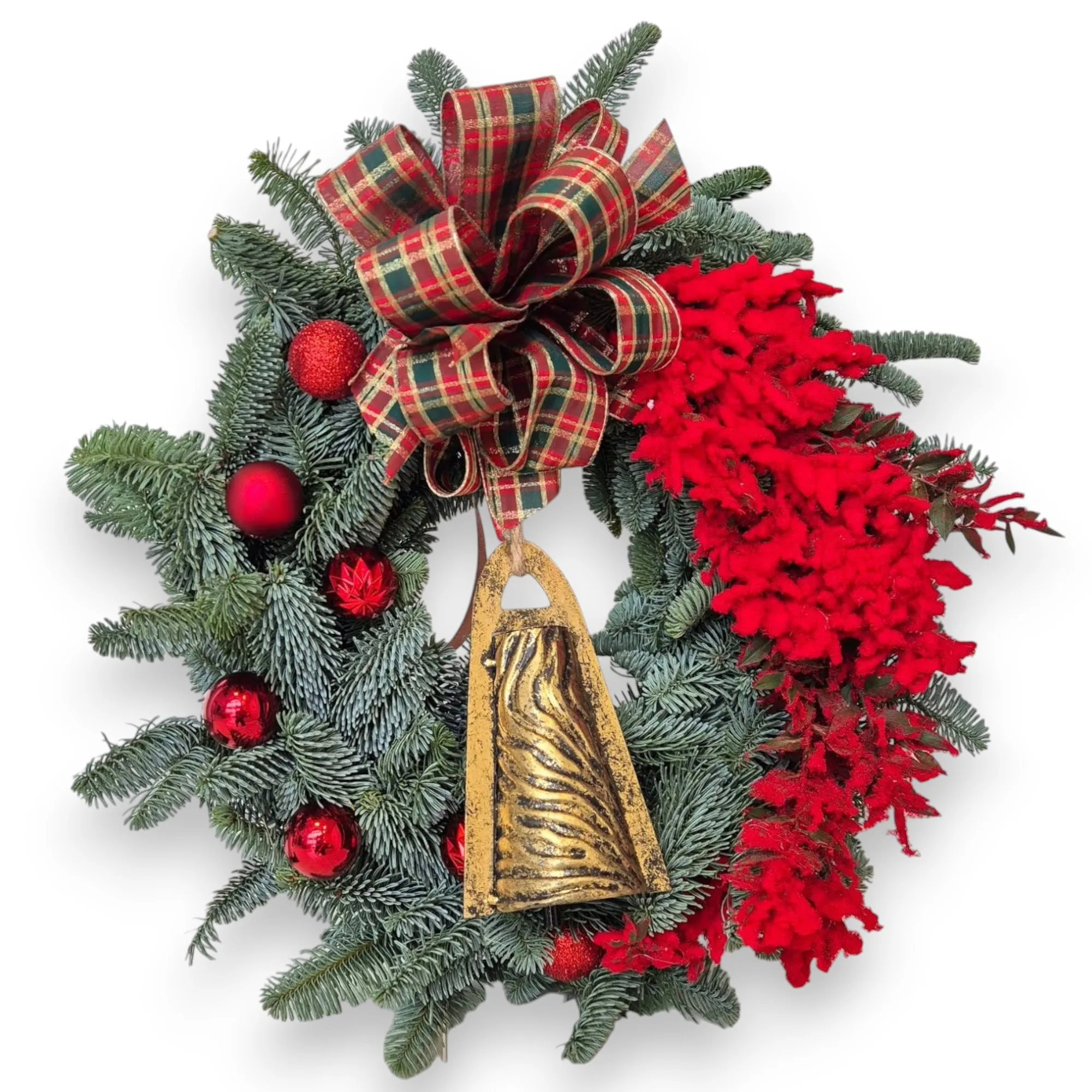 Wianek świąteczny bożonarodzeniowy żywy - 50cm - ręcznie robiony