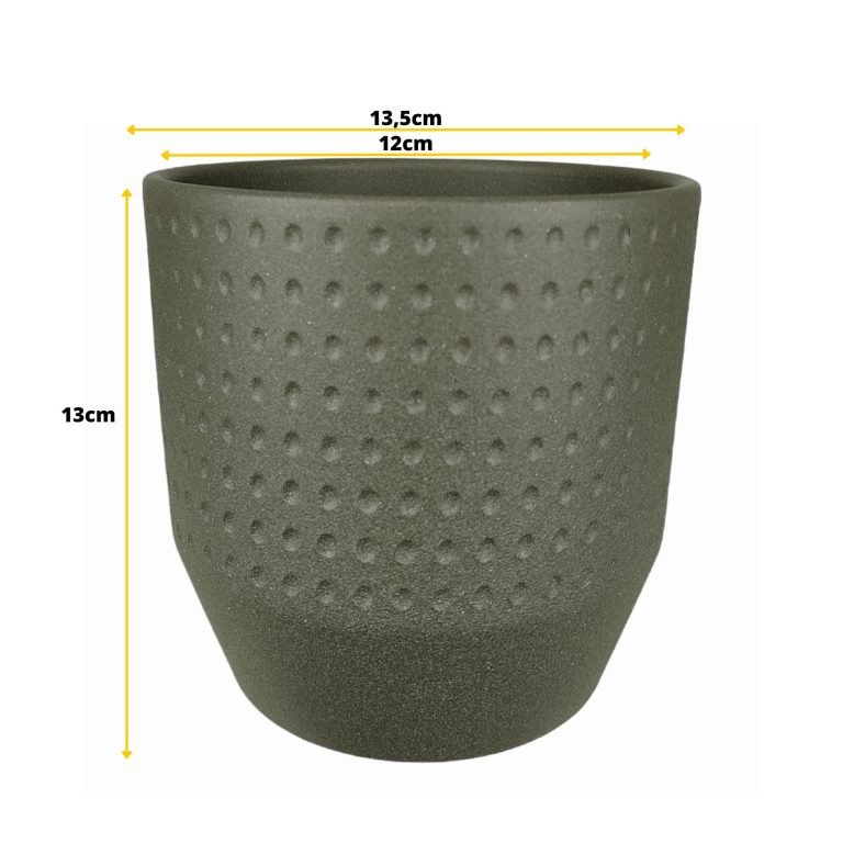 Osłonka ceramiczna Nola zielona 13cm