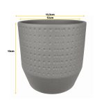 Osłonka ceramiczna Nola jasno szara 13cm