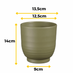 Osłonka ceramiczna Lisa zielona 13,5cm