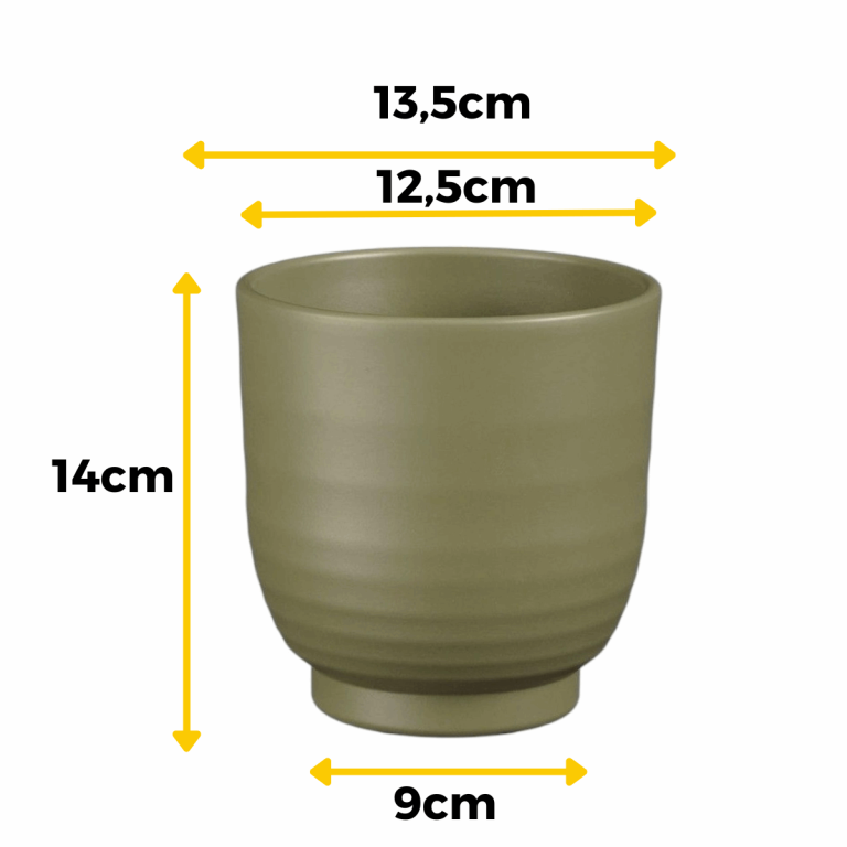 Osłonka ceramiczna Lisa zielona 13,5cm