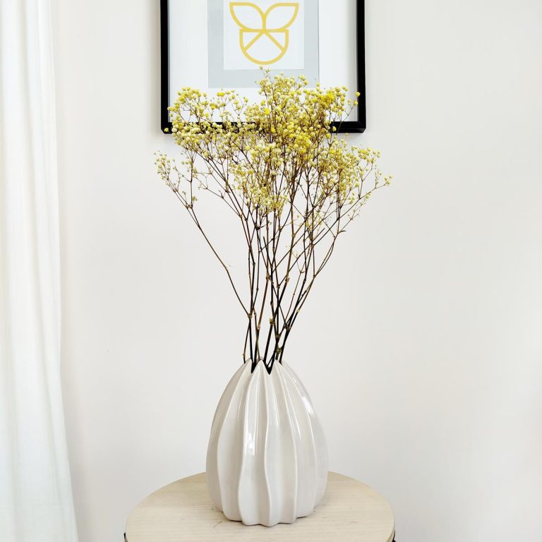 Gipsówka stabilizowana wiecznie żywa żółta mały bukiet