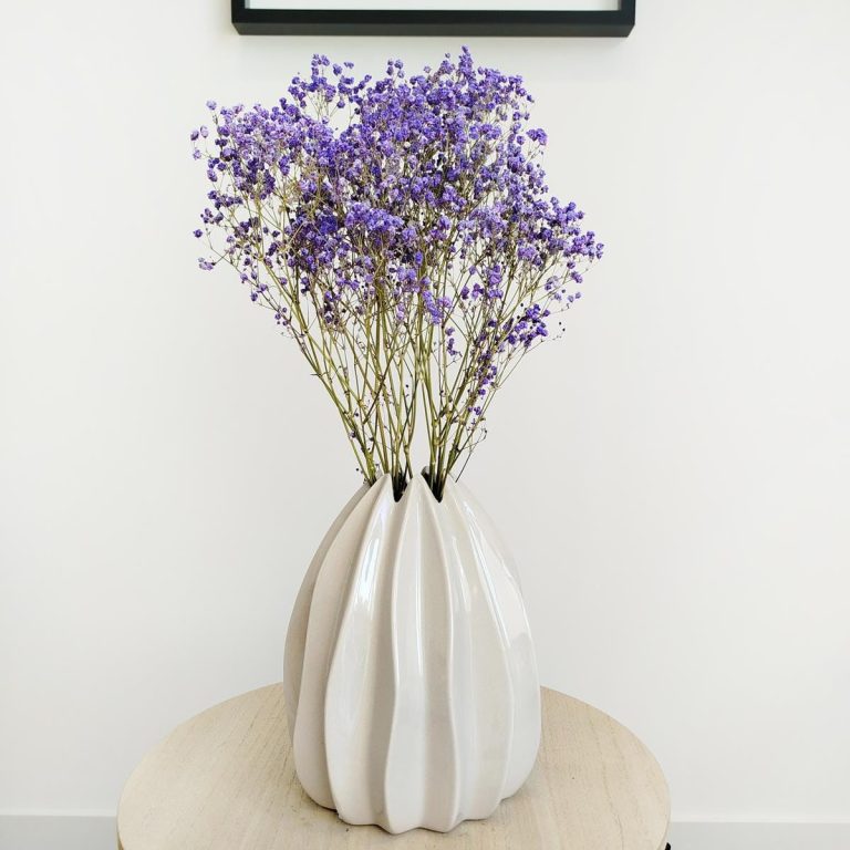 Gipsówka stabilizowana wiecznie żywa fioletowa mały bukiet