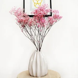 Gipsówka stabilizowana wiecznie żywa ciemno różowa mały bukiet