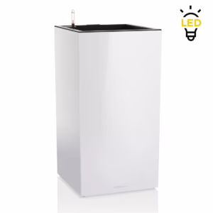 Doniczka plastikowa Lechuza Canto podświetlana LED 40 Biała