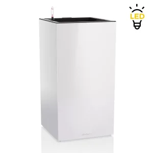 Doniczka plastikowa Lechuza Canto podświetlana LED 40 Biała