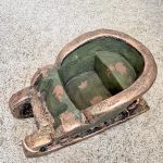 Figurka świąteczna sanki Mikołaja zielone