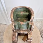 Figurka świąteczna sanki Mikołaja zielone