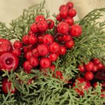 Wianek na drzwi świąteczny Boże Narodzenie sztuczne kwiaty  50cm