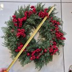 Wianek na drzwi świąteczny Boże Narodzenie sztuczne kwiaty  50cm