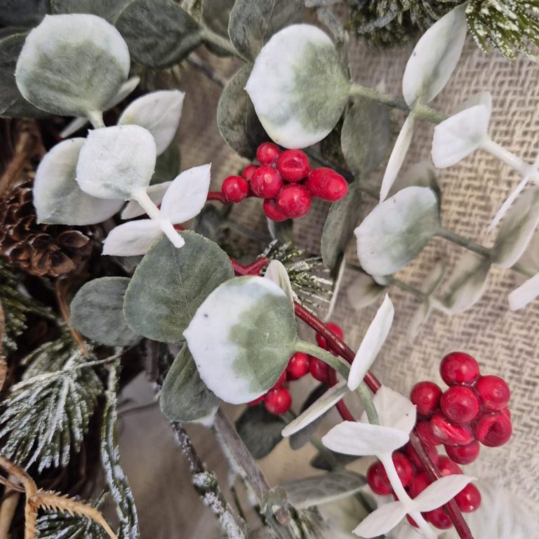 Wianek na drzwi świąteczny Boże Narodzenie sztuczny 55cm