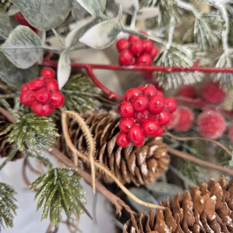 Wianek na drzwi świąteczny Boże Narodzenie sztuczny 55cm