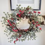 Wianek na drzwi świąteczny Boże Narodzenie sztuczny 55cm