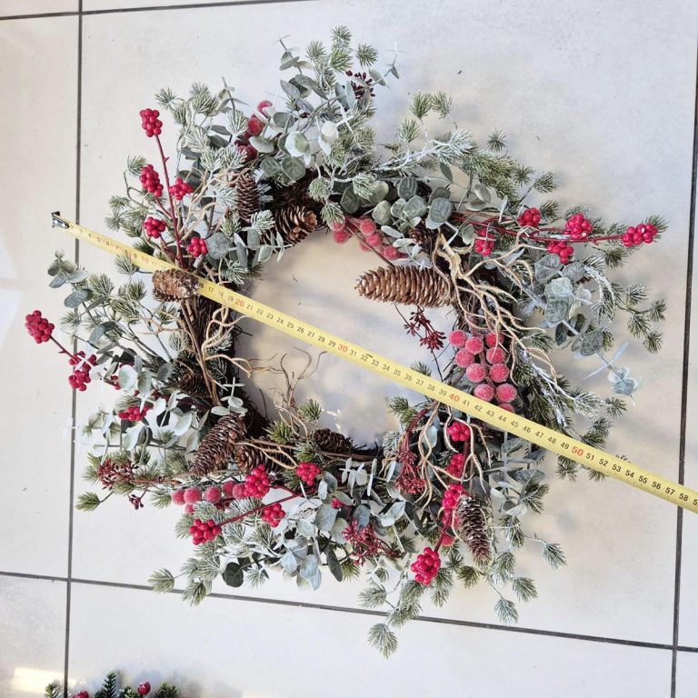 Wianek na drzwi świąteczny Boże Narodzenie sztuczny 55cm