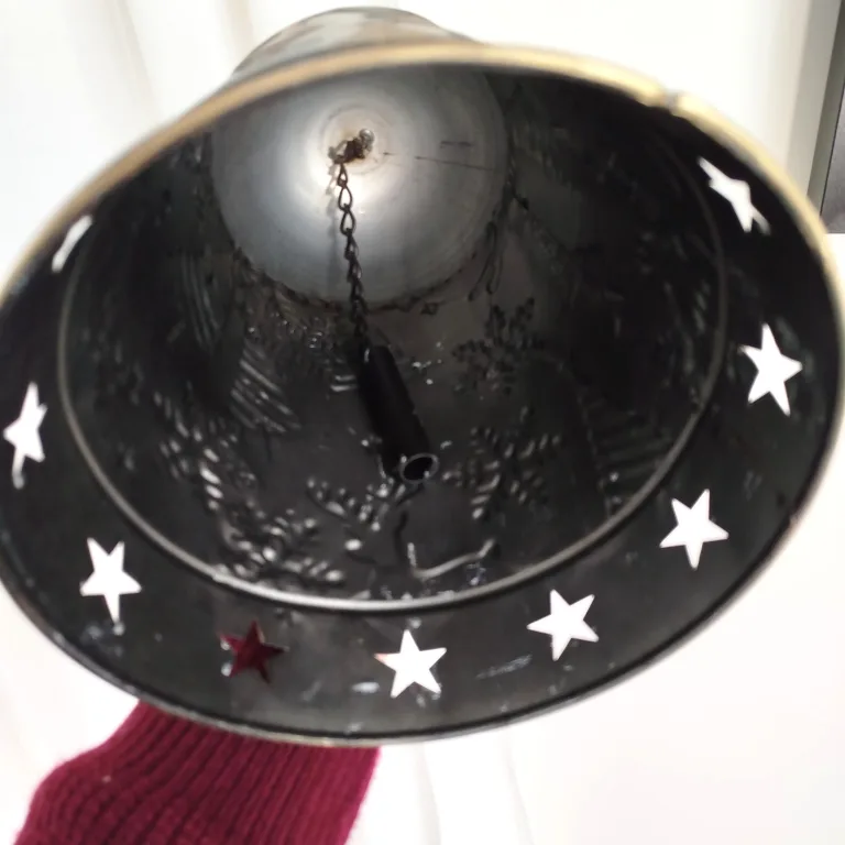 Metalowy świąteczny dzwon - ozdoba na drzwi 31cm