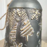 Metalowy świąteczny dzwon - ozdoba na drzwi 31cm