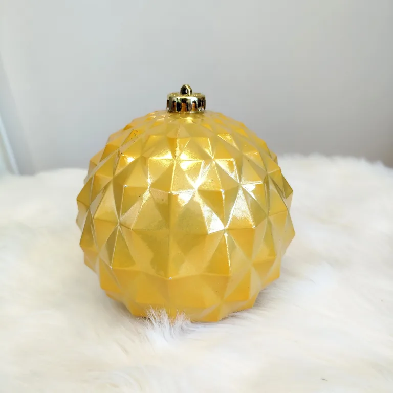 Bombki duże złote nietłukące mix 6szt