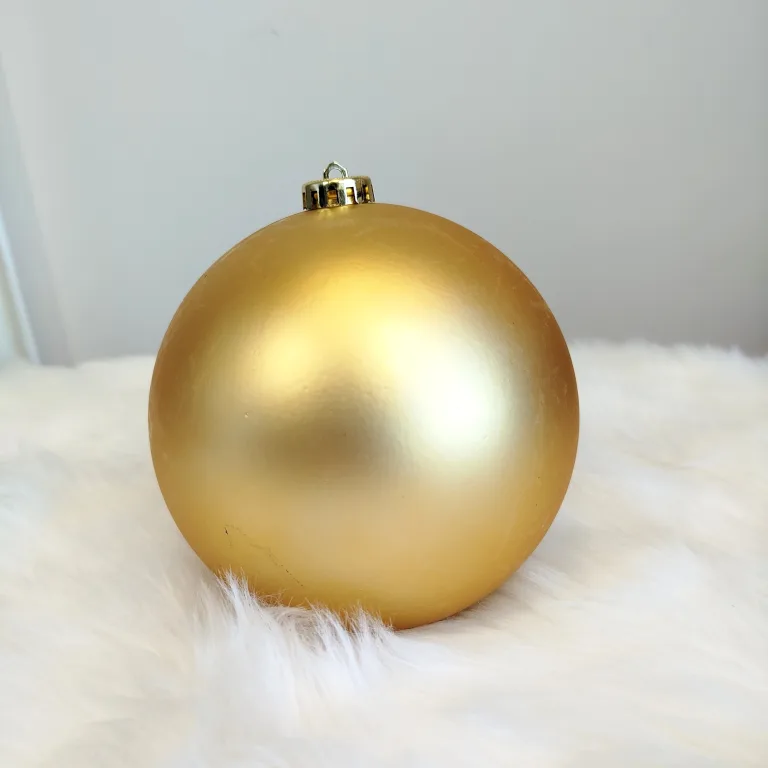 Bombki duże złote nietłukące mix 6szt