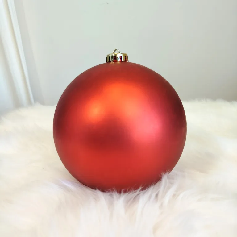 Bombki duże czerwone nietłukące mix 6szt