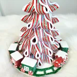 Kolorowa świecąca choinka, figurka 22cm