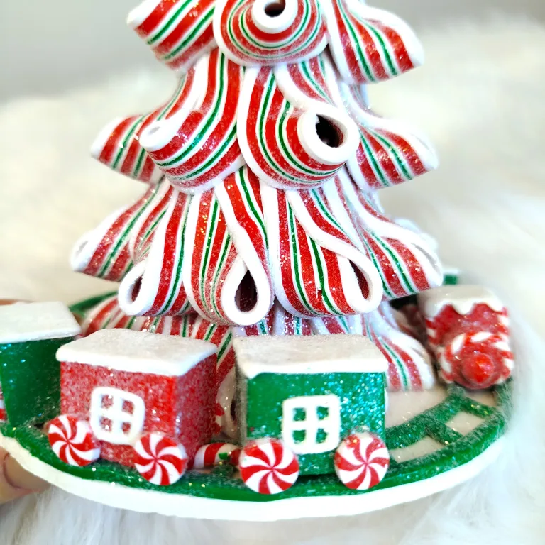 Kolorowa świecąca choinka, figurka 22cm