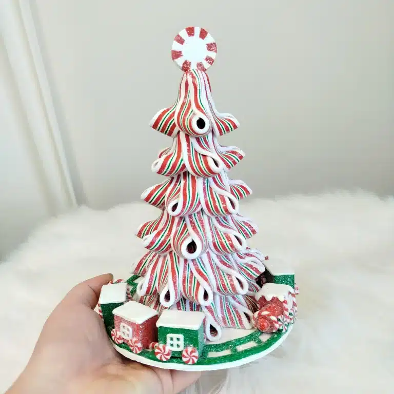 Kolorowa świecąca choinka, figurka 22cm