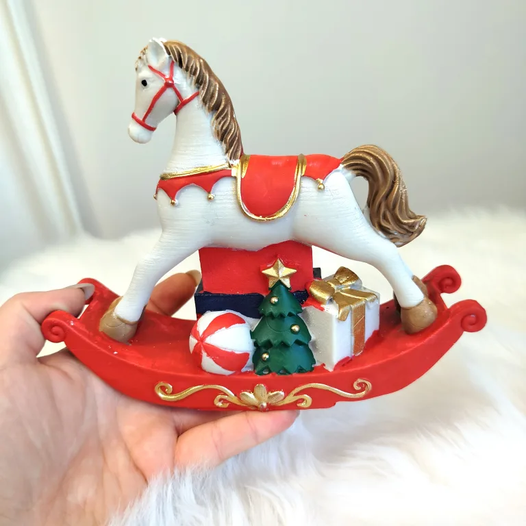 Figurka świąteczna konik na biegunach 15