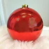 Bombka duża czerwona błyszcząca nietłukąca