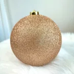 Bombka duża złota brokatowa nietłukąca