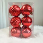 Bombki czerwone nietłukące 12szt