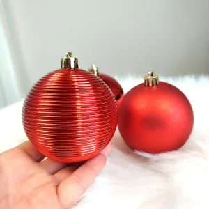 Bombki czerwone nietłukące 16szt