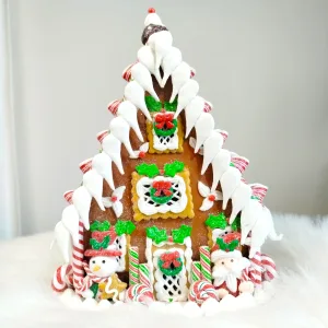 Świecący kolorowy cukierkowy domek chatka 26cm