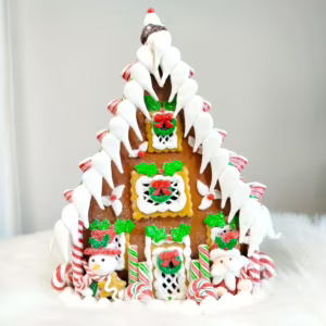 Świecący kolorowy cukierkowy domek chatka 26cm