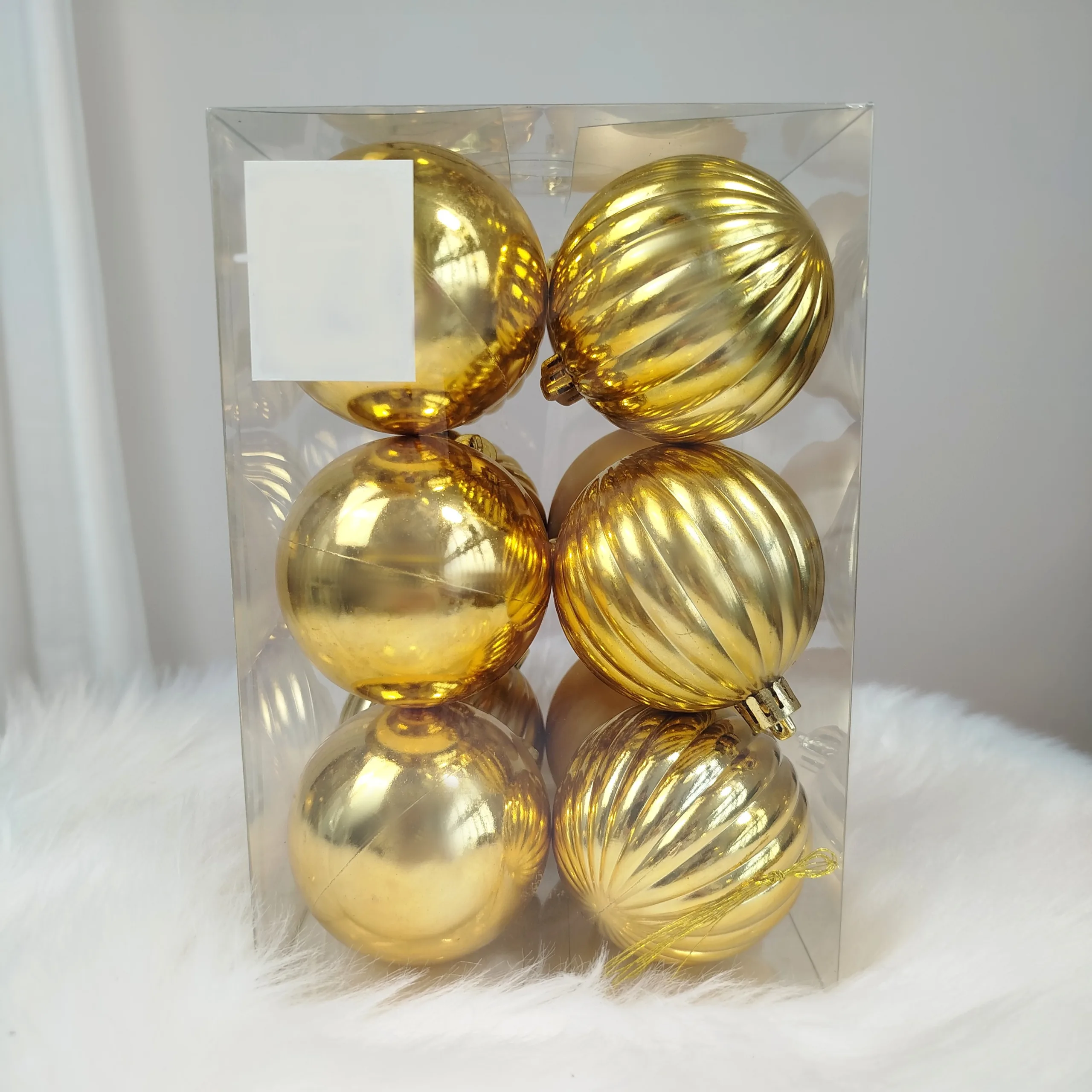 Bombki złote nietłukące 12szt