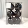 Bombki czarne nietłukące 12szt